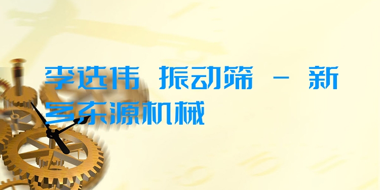 李選偉 振動(dòng)篩 - 新鄉(xiāng)東源機(jī)械