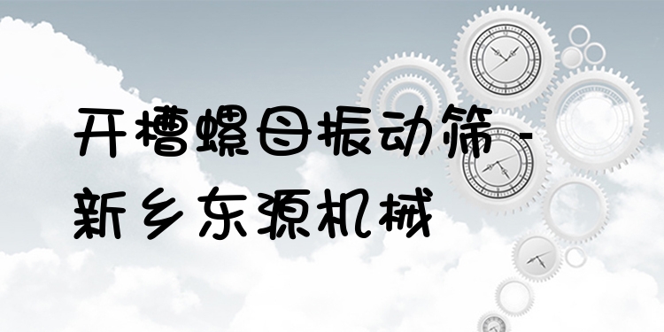 開槽螺母振動(dòng)篩 - 新鄉(xiāng)東源機(jī)械